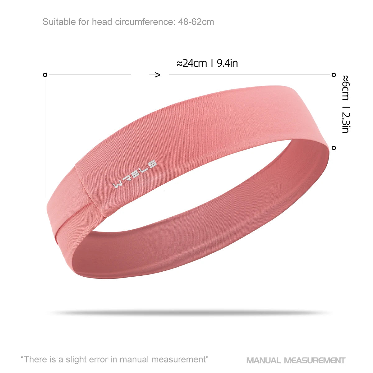 WRELS Sports Headband Running Fitness Sweatband Elastic Absorbent Sweat Cycling Jog Tennis Yoga Gym Head Band Hair Bandage