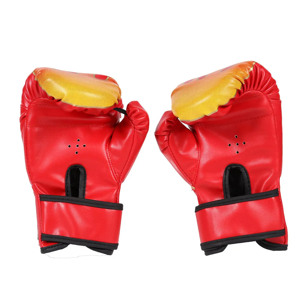 2Pcs Kids Boxing Gloves PU Leather Muay Thai Mitts Breathable Fighting Mitts Taekwondo Mitts for Boys Girls Youth