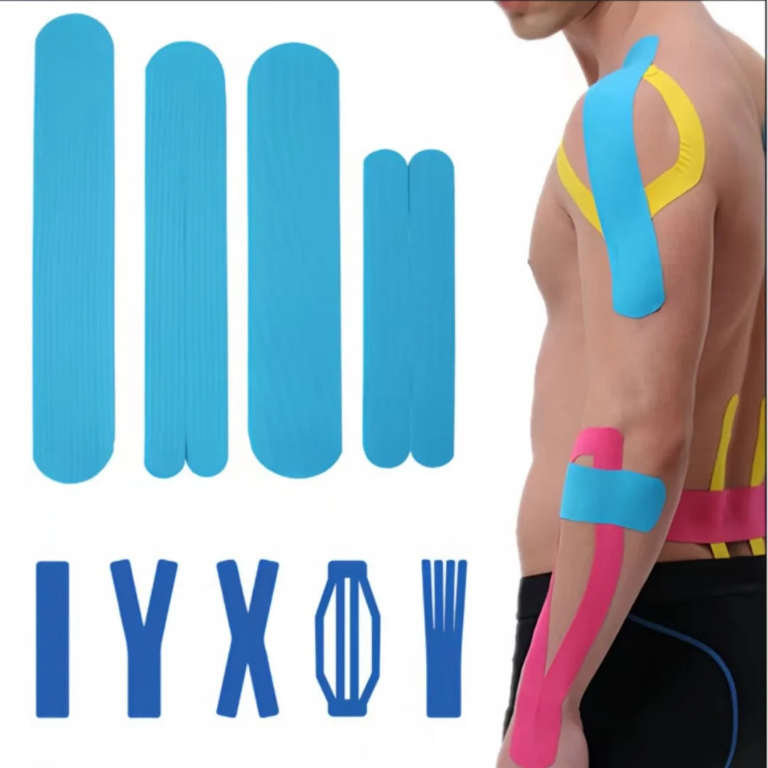 -Sports Kinesio Tape Muscle Kinesiology Elastic Knee Pain Relief Strain Patch Athletic Recovery Stickers Fitness Bandages