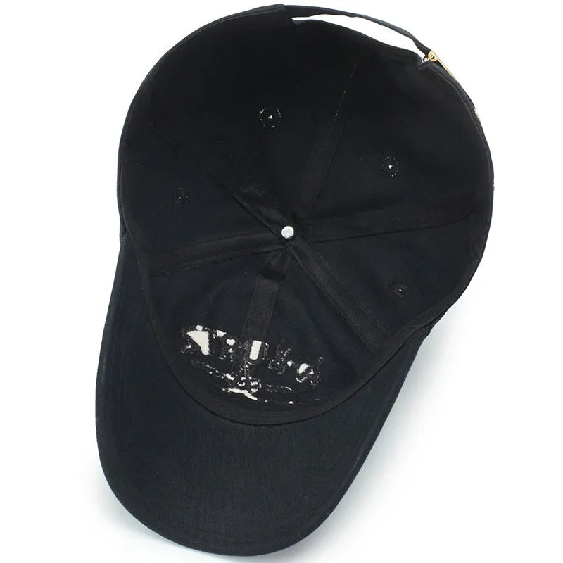 Hat Men's Outdoor Embroidered Letter Soft Top Shade Baseball Cap Spring and Autumn Korean Version of the Tide Middle-Aged and El