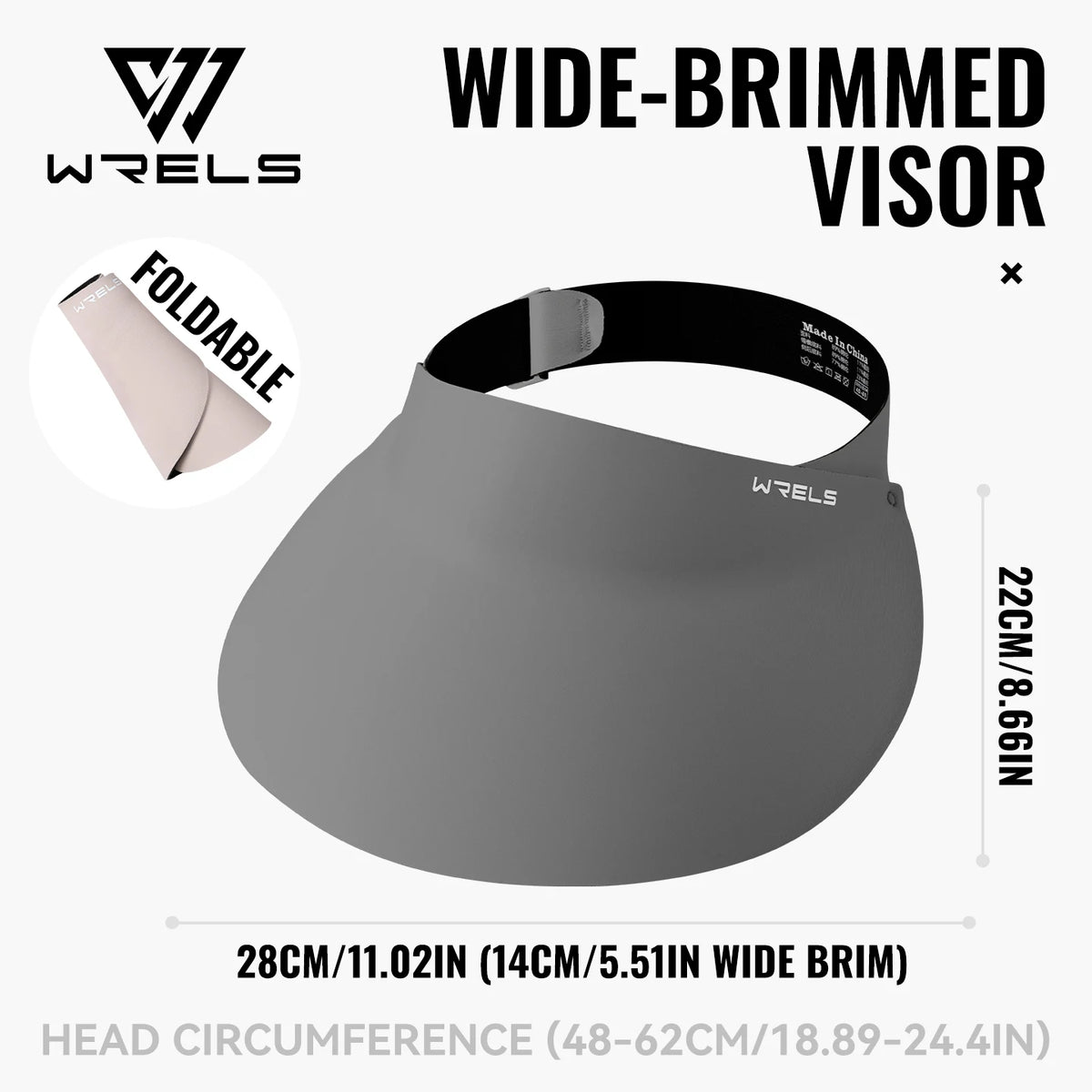 WRELS Sports Sun Visor Hat UV Protection Wide Brim Summer Beach Cap Ponytail Golf Tennis Baseball Running Outdoor Topless