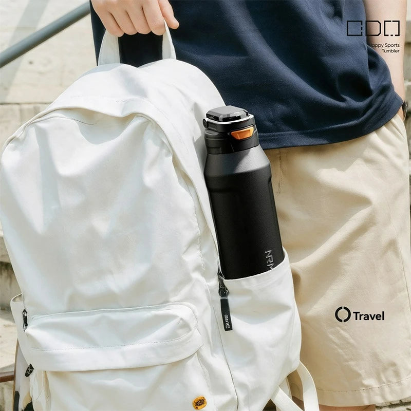 700ml 1000ml Stainless Steel Tumble Cycling Keep Heat and Cold Water Bottle Sports Kettle Straw Handle Fitness Cup