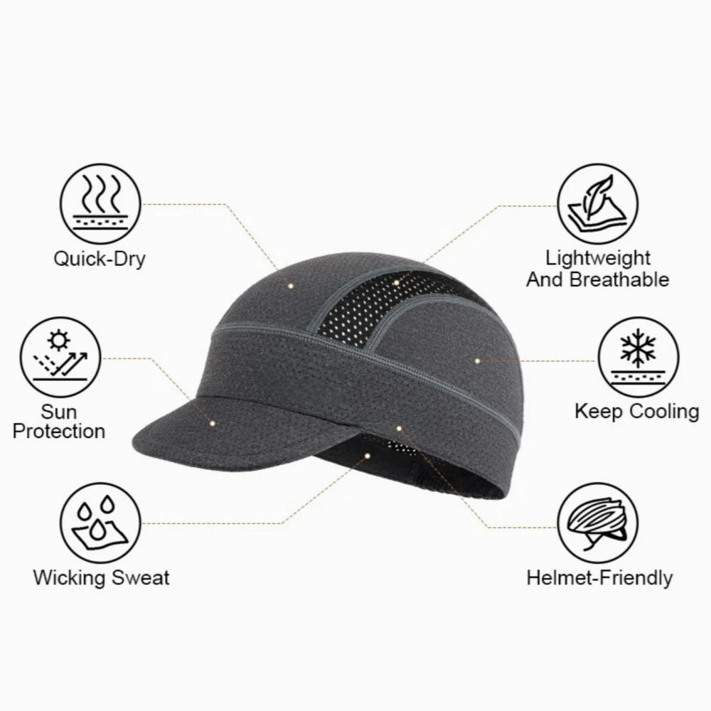 Classic Polyester Cycling Caps Summer Breathable Mesh Sports Quick Dry Thin Bicycle Hat Men and Women Small Brim Baseball Cap