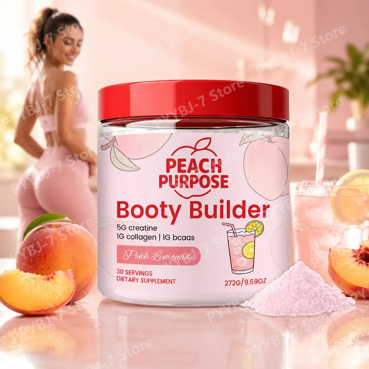 Workout Recovery Powder with Creatine, Collagen & BCAAs – Post Workout Muscle Support Fitness Drink Nutrition Supplement