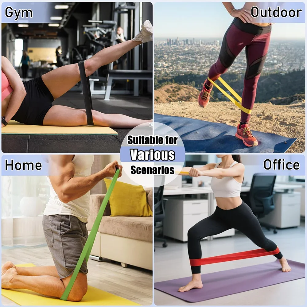 5 Levels Portable Fitness Workout Equipment Rubber Resistance Bands Yoga Gym Elastic Strength Pilates Crossfit Weight Sports