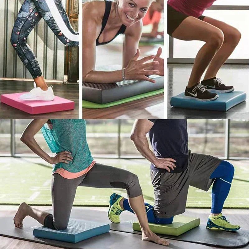 35*40cm TPE Yoga Mat Soft Balance Pad Waterproof Cushion Trainer Gym Pilates Block Fitness Knee Pad 5cm Thickened Balance Board