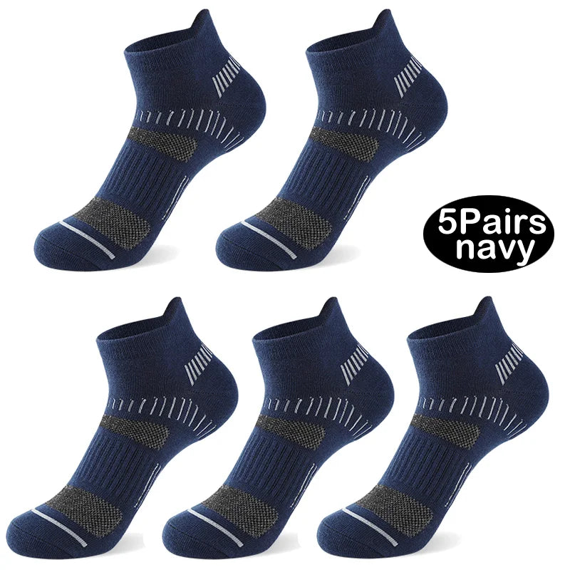 5/10/30 Pairs Men's Cotton Sports Socks Set Mesh Breathable for Running Basketball Cycling Short Male Socks