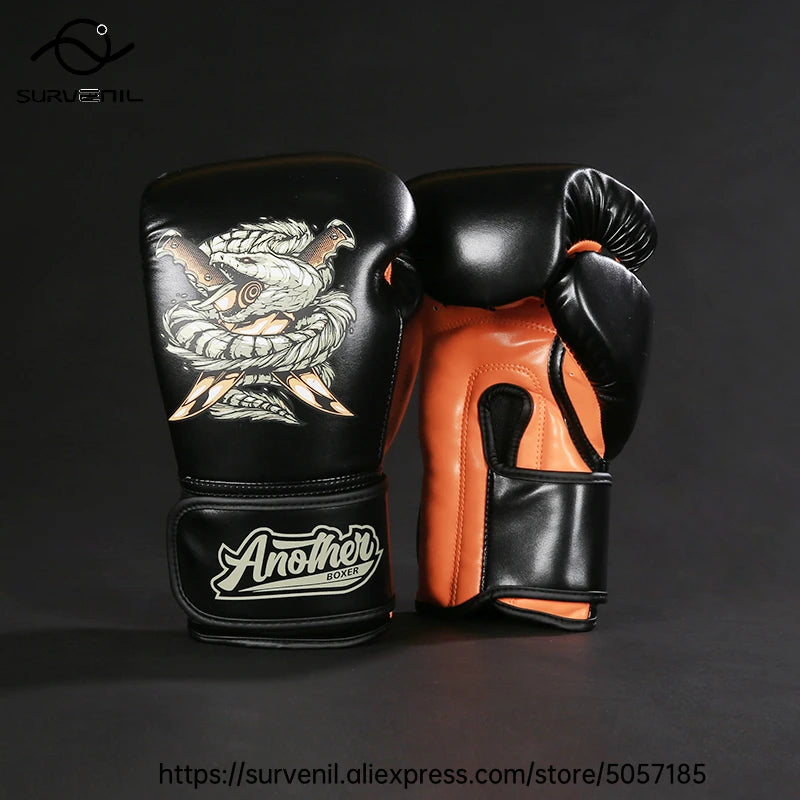 Kick Boxing Gloves 10/12/14oz/16oz PU Leather Professional Muay Thai MMA Kickboxing Glove Silver Sandbag Punch Training Gear
