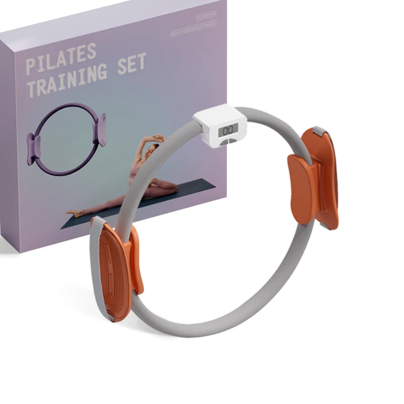 Pilates Ring Fitness Circle - Lightweight & Durable Foam Padded Handles, Flexible Resistance Exercise Equipment for Toning Arms,