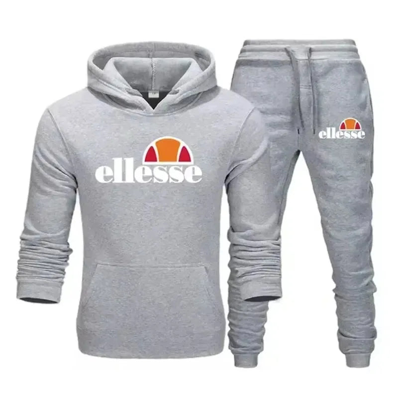 2025 Trendy Hoodie Set Autumn Campus New Stripe Set Trendy Printed Hoodie Casual Pants, Essential for Trendy Men