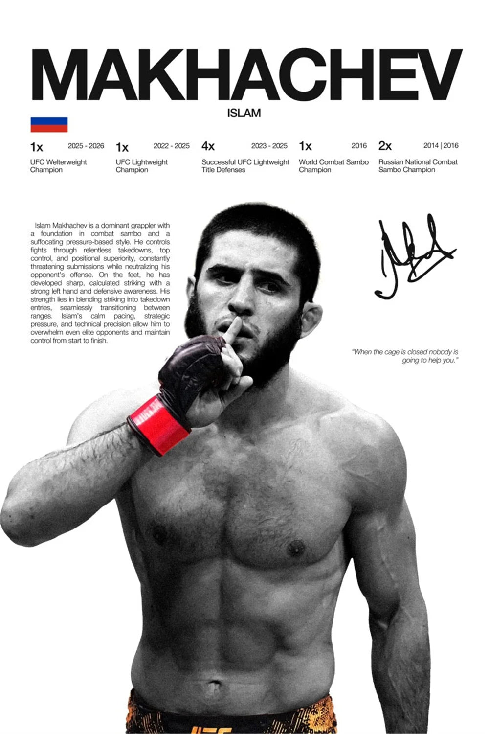Modern Art Famous Boxing Legend Fighting Posters, UFC Inspirational Khablb Nurmagomedov Canvas Murals, Gym and Home Decorations