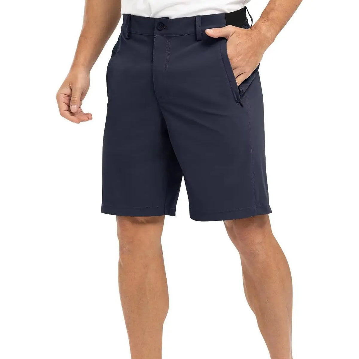 2021 New Summer 100% Cotton Solid Shorts Men High Quality Casual Business Social Elastic Waist Men Shorts 10 Colors Beach Shorts