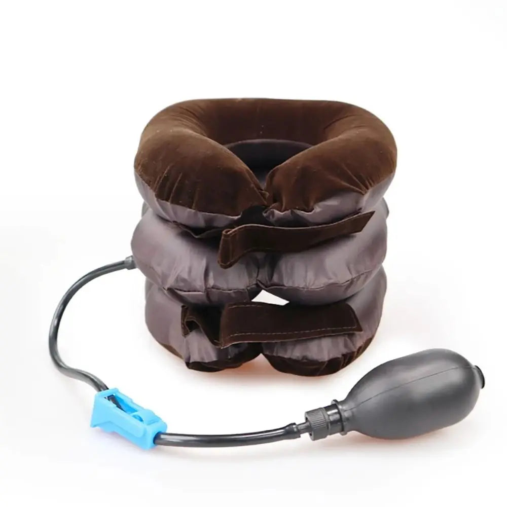 1Pcs Inflatable Air Cervical Neck Traction 1 Tube 3 Layers Neck Stretcher Adjustable Orthopedic Pillow Collar Neck Support