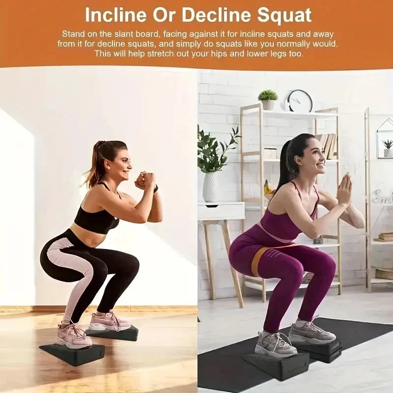 3-Piece Yoga Foam Wedge Anti Slip Wedge Block Leg Stretcher And Fascia Stretcher, Used To Improve Leg Strength Treatment
