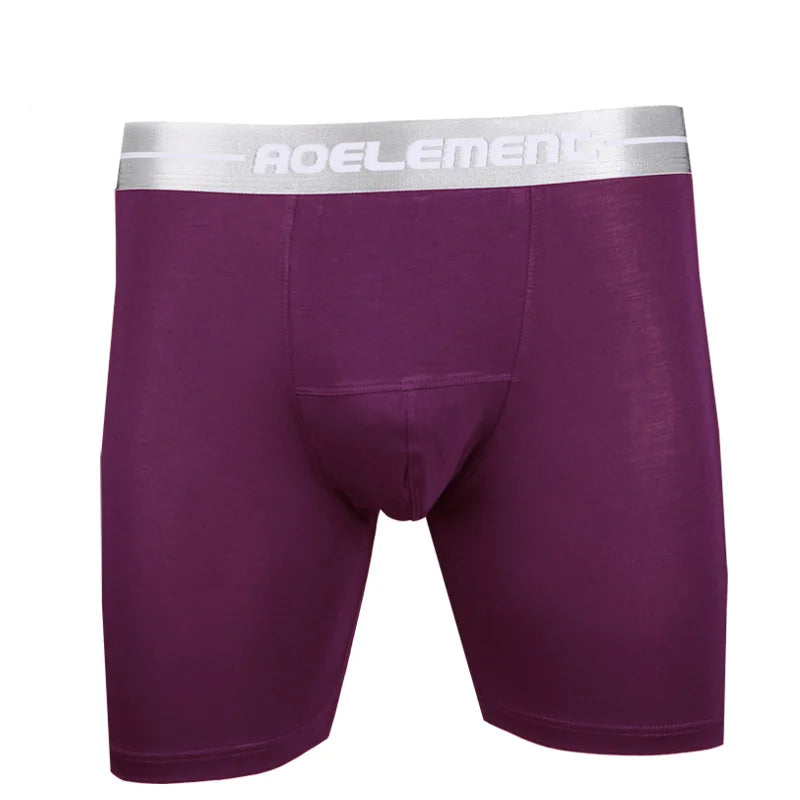Modal men's sports underwear running tight plus long anti-wear leg plus size boxer shorts long leg fat pants plus boxers