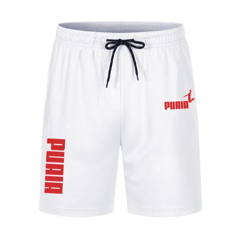 Men's Running Shorts Casual Sports Breathable Mesh Quick Dry Shorts Outdoor Hiking Clothing Fitness Quick Dry Drawstring Shorts