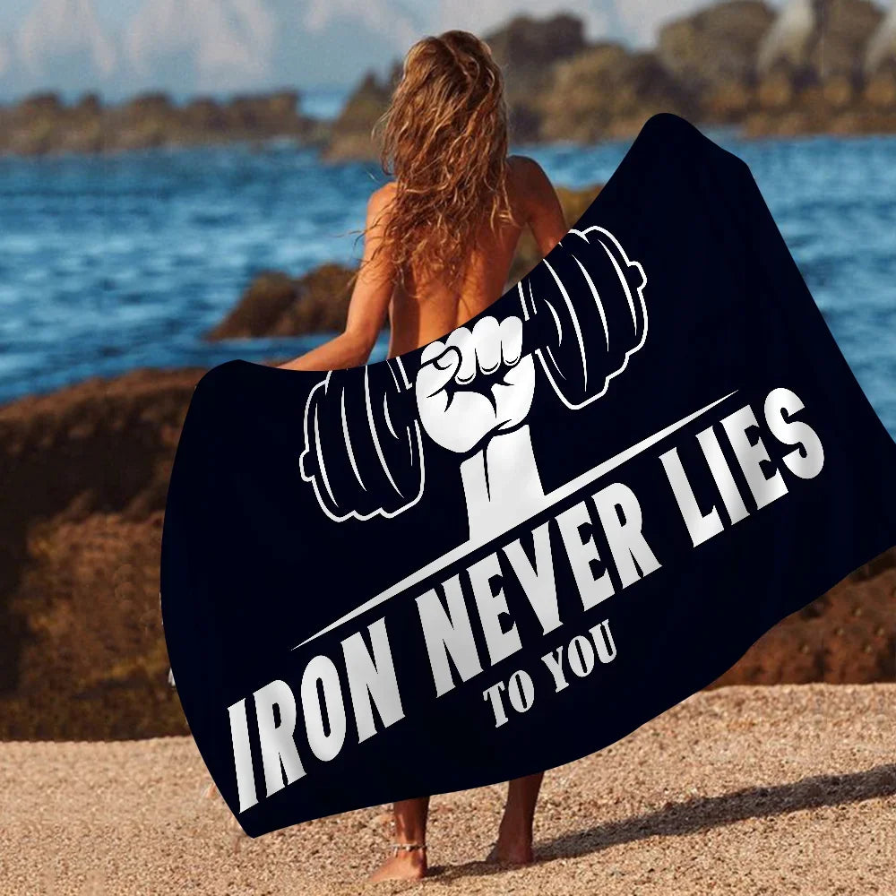 Powerhouse Gym Towel Microfiber Beach Towel Absorbent Quick dry Soft Yoga Swimming Resort Mountain Climbing Towel