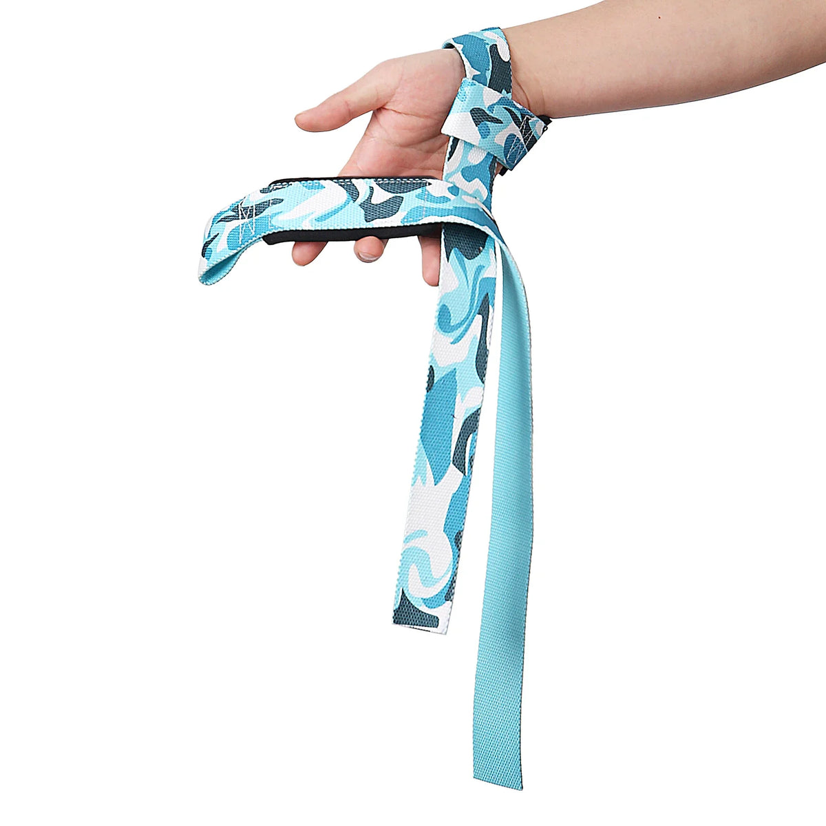 Anime Camo Wrist Lifting Straps Grips Band-Deadlift Straps with Neoprene Cushioned Wrist Padded