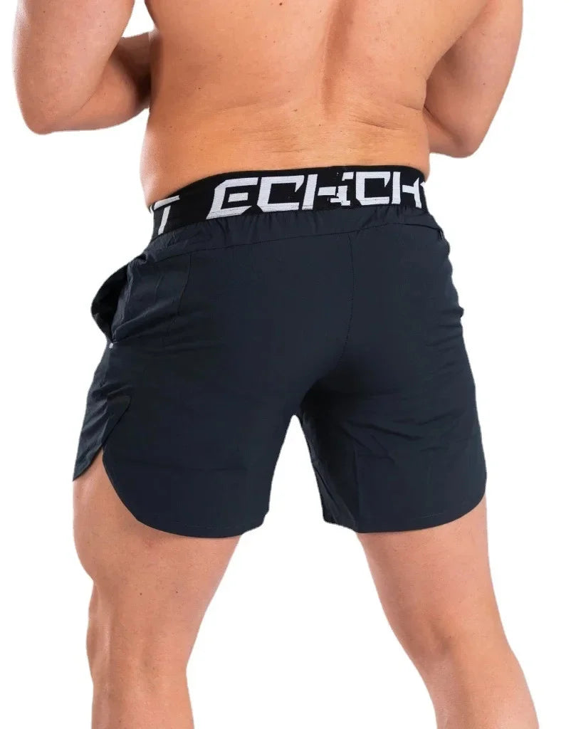 New Men Fitness Bodybuilding Shorts Man Summer Gyms Workout Male Breathable Quick Dry Sportswear Jogger Beach Short Pants