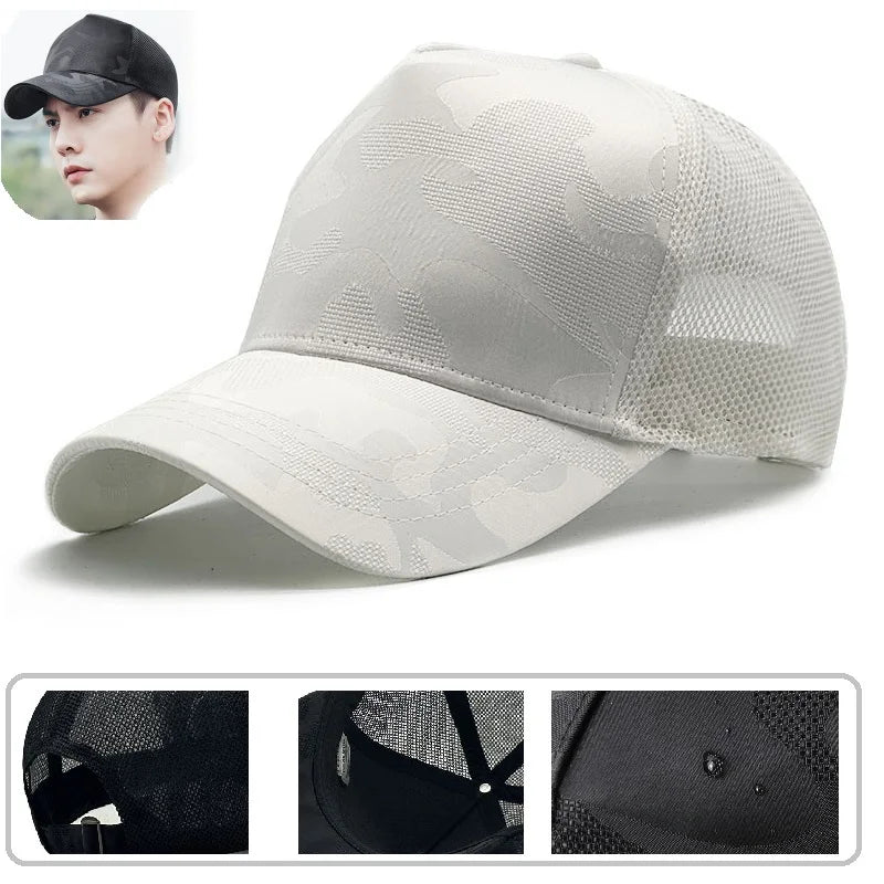 Big Head Man Baseball Caps Summer Mesh Plus Size Causal Peaked Hats 56-60cm 62-68cm Oversize XXL Snapbacks