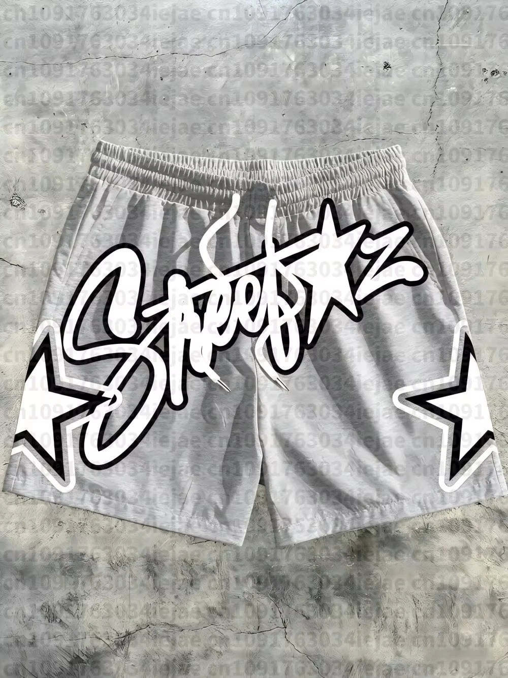 2026 Summer New Breathable Fitness 3D Letter Printed Star Pattern Casual, Fashionable, Soft and Comfortable Men's Shorts
