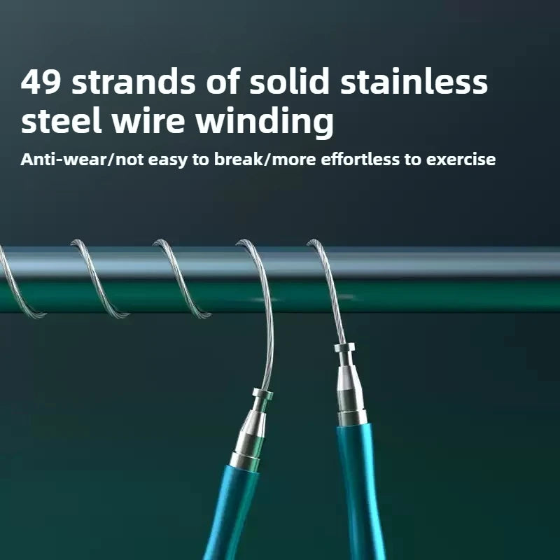 Aluminum Alloy Steel Wire Metal Handle Student Adult Fitness Fat Burning Racing Training Competition Skipping Rope