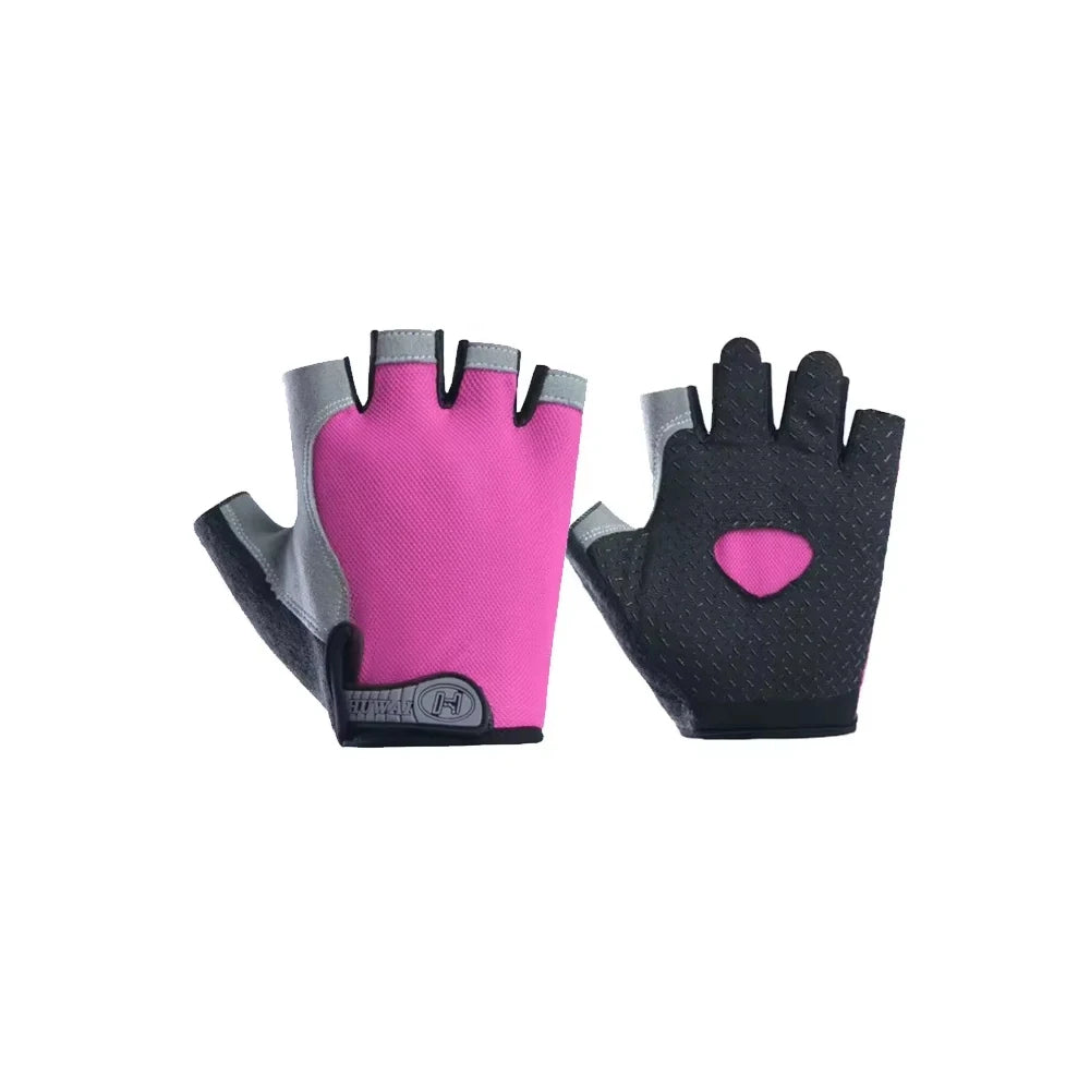 Gym Gloves Woman Men Weight Lifting Crossfit Bodybuilding Dumbbells Glove Anti Slip Fingerless Gloves for Exercise Powerlifting