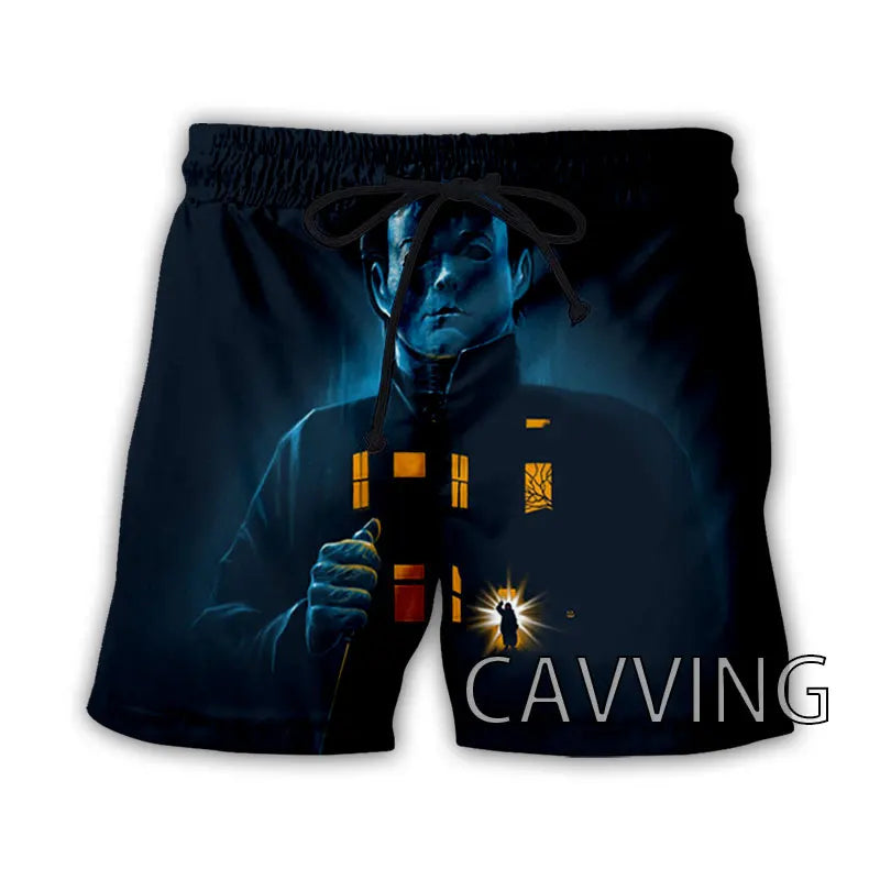New Fashion Women/Men's 3D Print Halloween Michael Myers Summer Beach Shorts Streetwear Men Quick Dry Vacation Casual Shorts