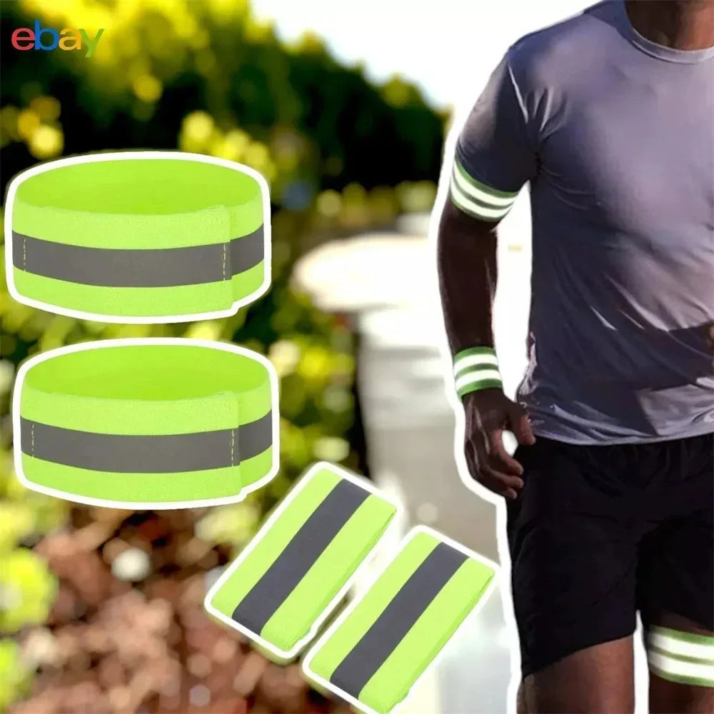 1~20pcs Reflective Straps Reflector Bands for Wrist Arm Ankle Leg High Visibility Tape for Night Walking Cycling and Running