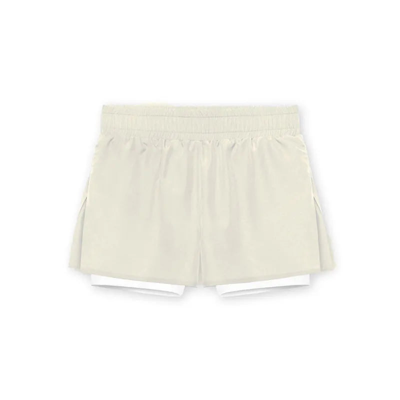 NEW Sports Shorts Men 2 In 1 Double-deck Shorts Summer Fitness sweatpants Jogging Running Shorts Elastic Woven Training shorts