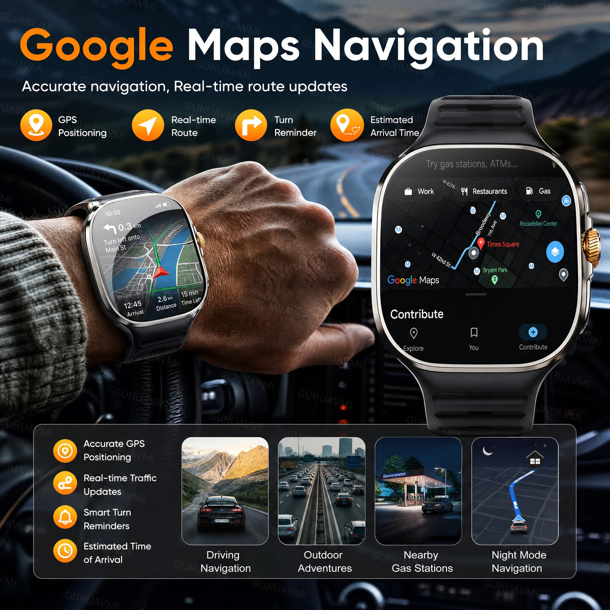 2026 New 5G/4G Smart Watch 8+128GB SIM WiFi GPS Google Maps HD Camera Video Call AI Assistant Google Play Smart Watch Men Lady