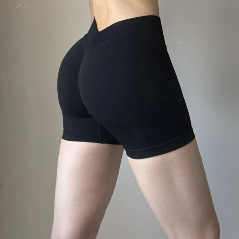 Women Seamless Yoga Shorts Scrunch Butt Gym Shorts Running V Waist Sport Shorts Workout Short Legging Fitness Training Yoga Wear