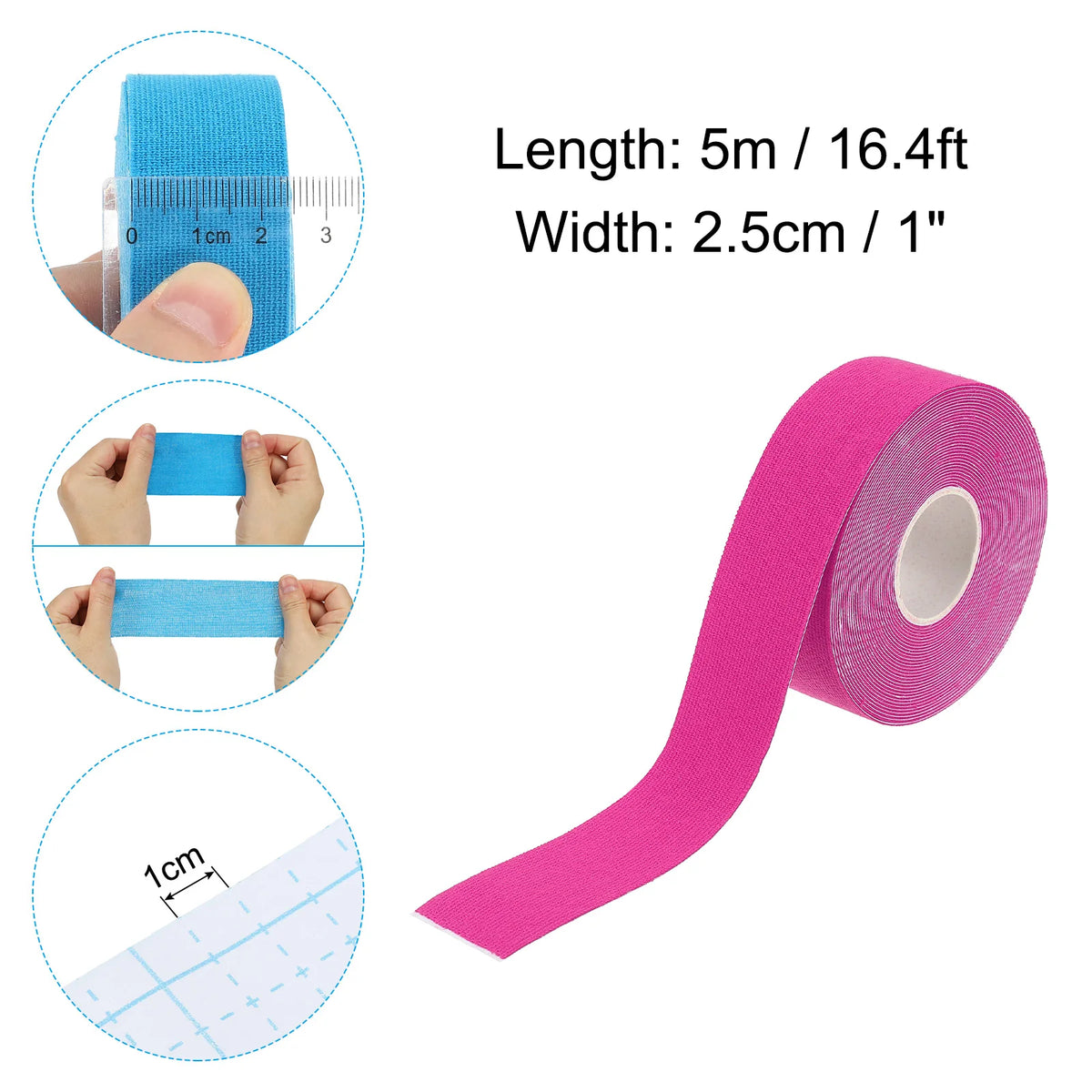 Aerial Hoop Tape Athletic Tape Adhesive Non-Slip Grip Tape Yoga Rig Sport Tape for Wrapping Exercises Gymnastics 16.4ft Colorful