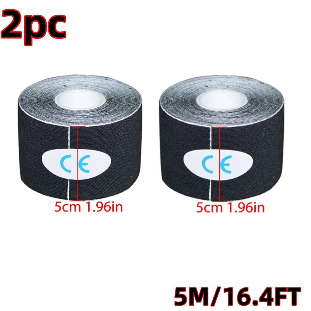 Sports Kinesio Tape Muscle Kinesiology Elastic Knee Pain Relief Strain Patch Athletic Recovery Stickers Fitness Bandages
