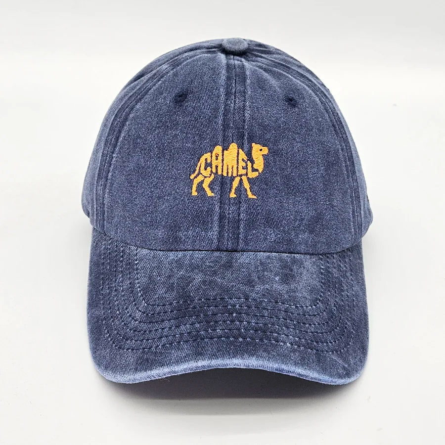 Camel Embroidered Exquisite Animal Vintage Cotton Baseball Caps Men Women Washed Hat Sports Fishing Dad Summer Peaked Cap
