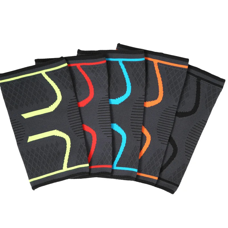 Knitted Sports Knee Pads, Running Basketball, Cycling Fitness, Anti Slip, Breathable Nylon Knee Pads for Men and Women