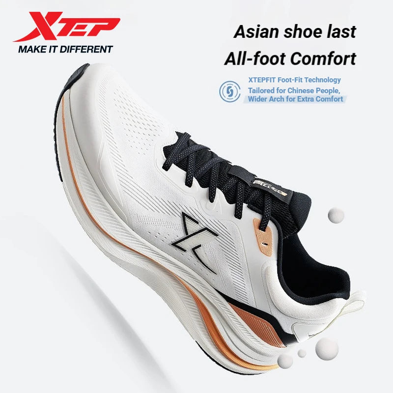 Xtep Qing Yun Go Male's Comfortable Cushioned Rebound Breathable Anti-Slip Durability Comfort Running Shoes 974219110025