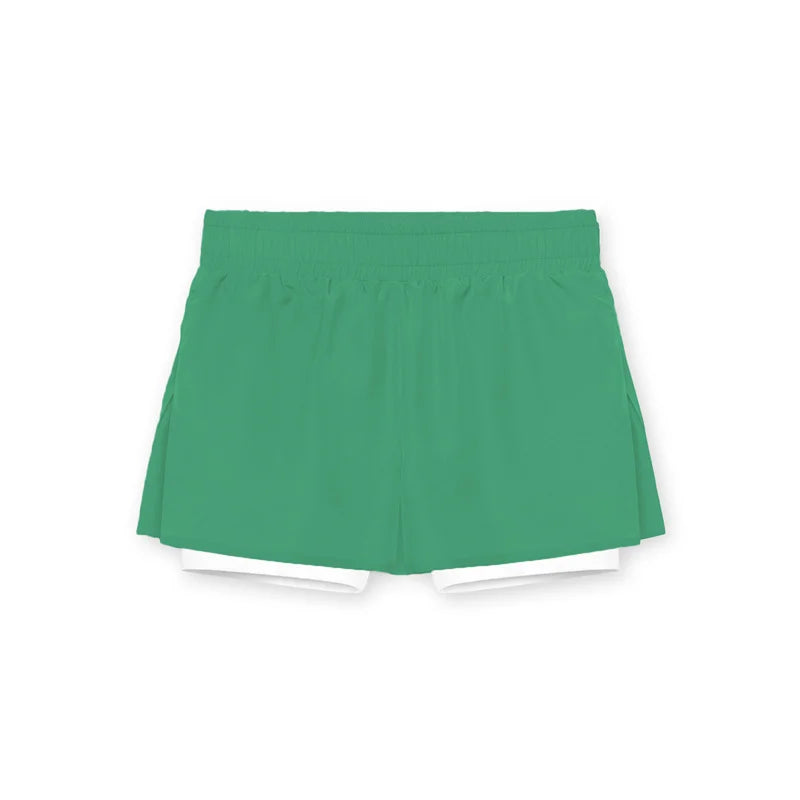 NEW Sports Shorts Men 2 In 1 Double-deck Shorts Summer Fitness sweatpants Jogging Running Shorts Elastic Woven Training shorts
