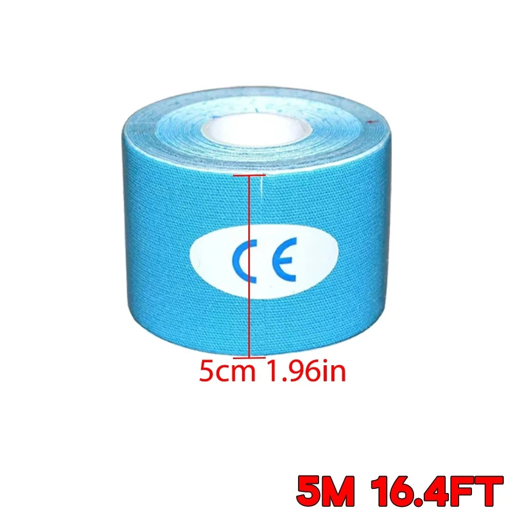 Sports Kinesio Tape Muscle Kinesiology Elastic Knee Pain Relief Strain Patch Athletic Recovery Stickers Fitness Bandages
