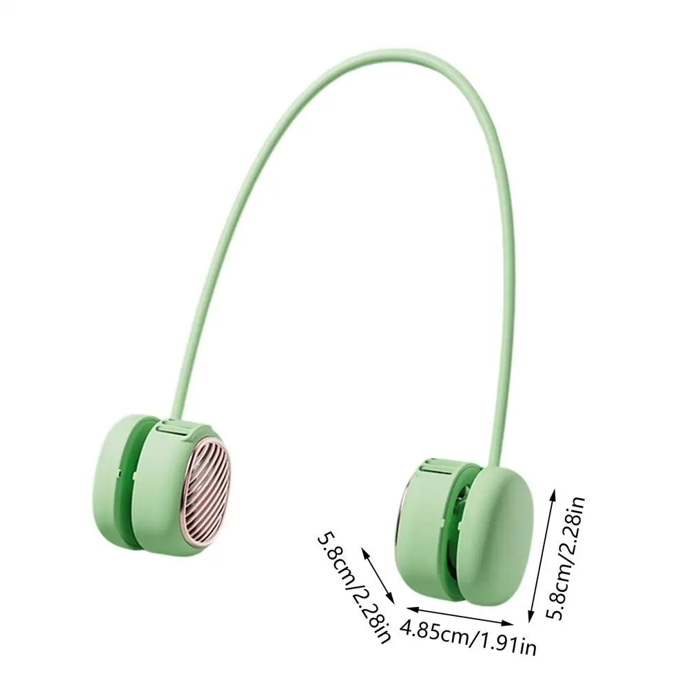 New Portable Neck Fan, Foldable Mini USB Fan, Rechargeable 1200-2000mah Cooling Wind Fans, Personal Silent Neckfan For Sports