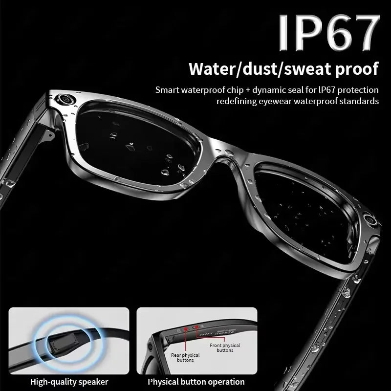 TOP 1 for Meta AI Smart Glasses 13MP Camera Video Recording 100+ Languages Translation Sunglasses Bluetooth Call Music Play