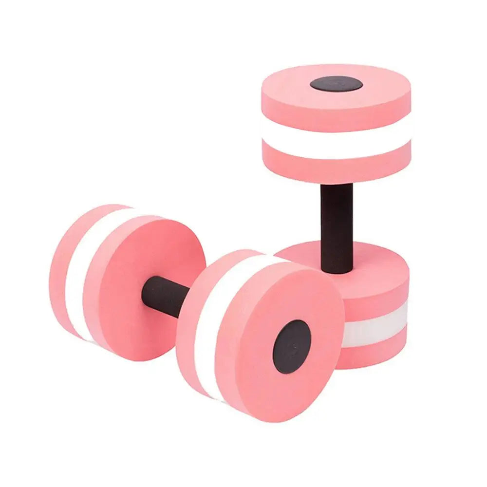 2pcs EVA Water Foam Floating Dumbbell Swimming Pool Water Weight Aerobics Automatic Float Aquatic Barbell Swim Fitness Dumbbell