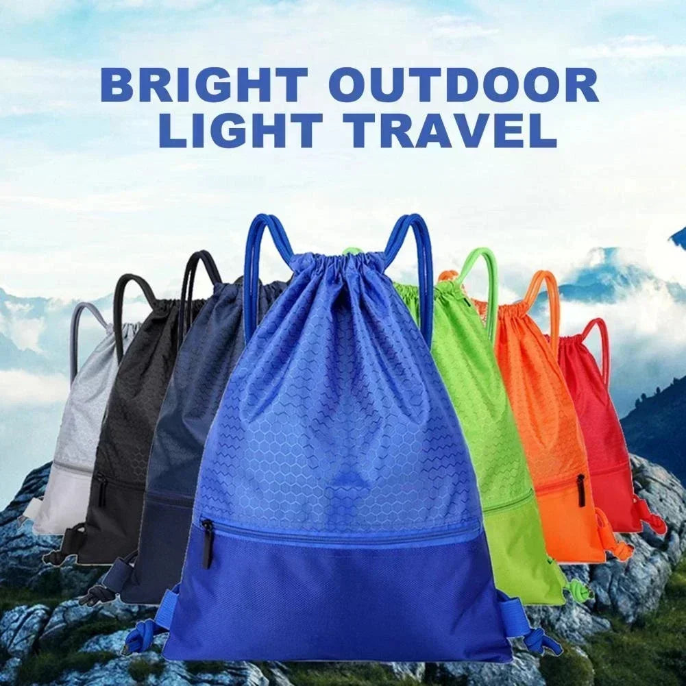 Sport 5 Color Drawstring Pocket Simple Backpack Men's and Women's Fitness Backpack Lightweight Basketball Bag Oxford Zipper Bags