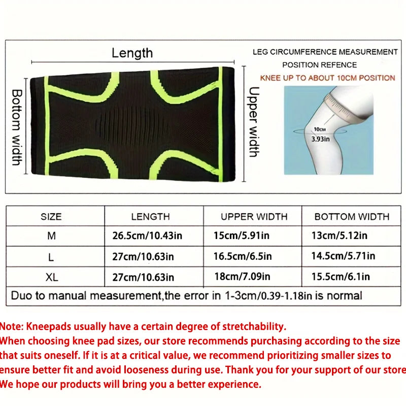 Nylon Sports Knee Pads for Outdoor Running Fitness Cycling - Breathable Thin Design for Comfortable