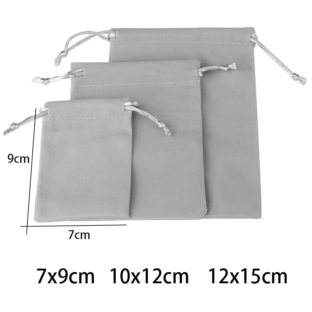 25pcs/lot Small Velvet Jewelry Bag Short Plush Multi-color For Jewelry Packing Wedding Portable Drawstring Pouch Jewelry Bag