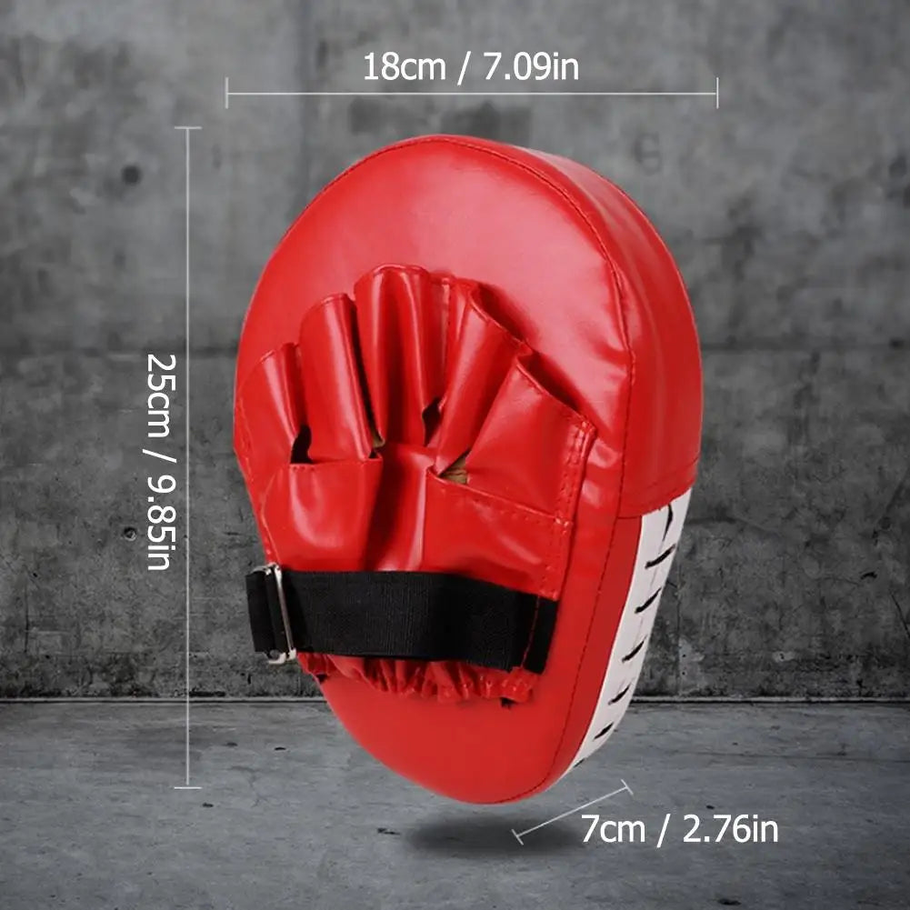 Durable PU Leather Boxing Focus Target Pads Curved Punching Mitts for MMA Muay Thai Karate Training Fitness Equipment