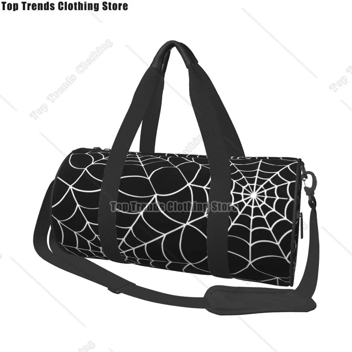 Halloween Spiderweb Sport Bags Scary Spooky with Shoes Gym Bag Oxford Men Women Design Handbag Swimming Cute Fitness Bag