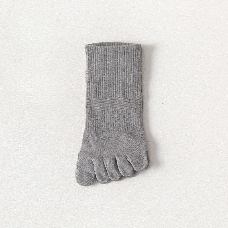 5 Pairs Five Finger Socks Women Low Cut Ankle Toe Socks with Separate Fingers Summer Mesh Cotton Sports Socks Running Yoga