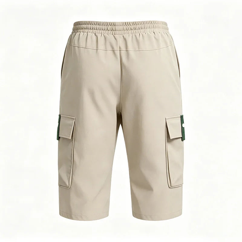 Summer Men Cargo Shorts Multi Pocket Elastic Drawstring Waist Loose Casual Outdoor Sports Workout Daily Beach Streetwear Bottoms