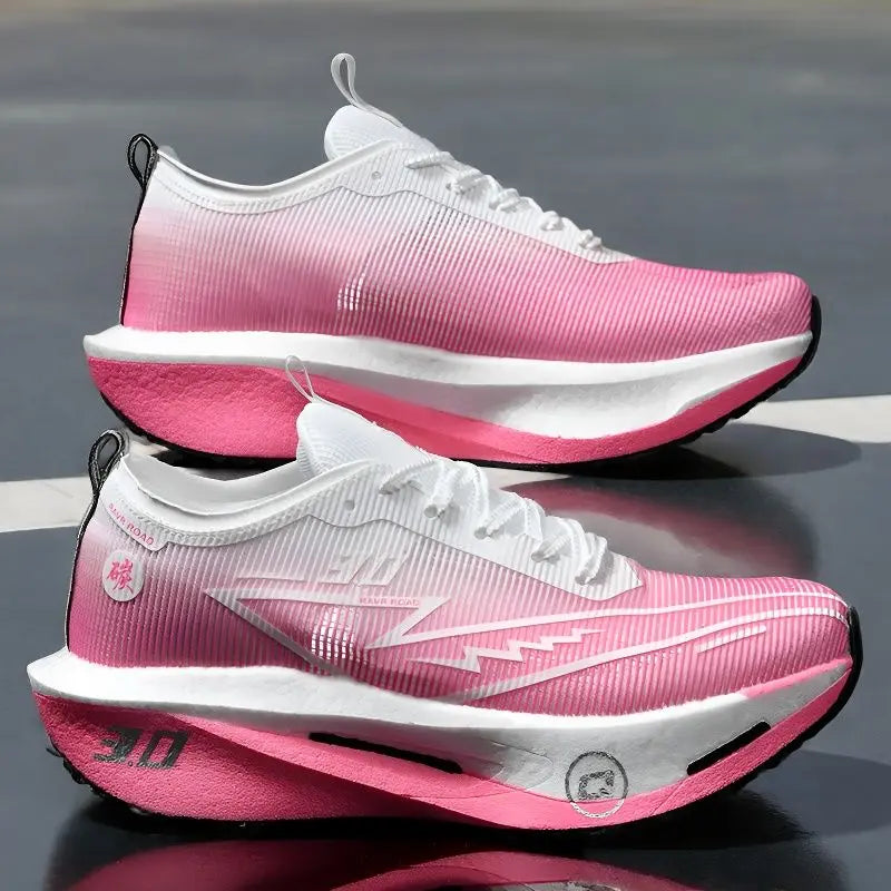Men Sports Speciality Running Shoes Carbon Board Marathon Breathable Lightweight Women's Comfortable Athletic Nonskid Sneakers